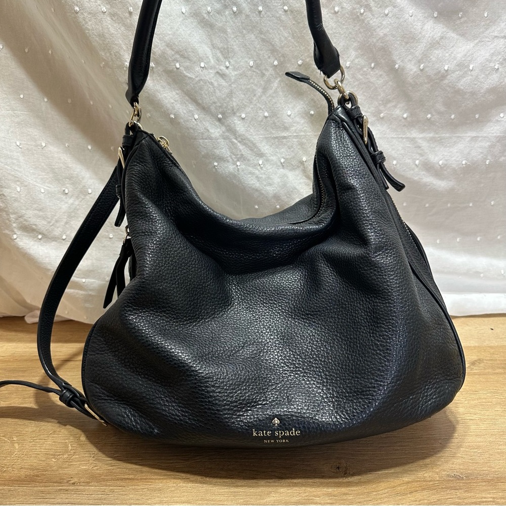 Kate Spade Cobble Hill Ella Crossbody Hobo Handbag Black